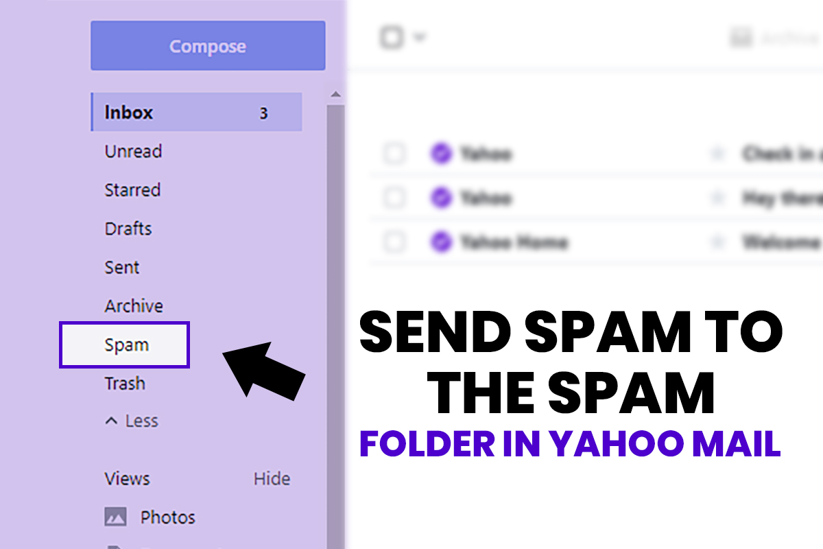 Send spam. Как снять в yahoo спам.